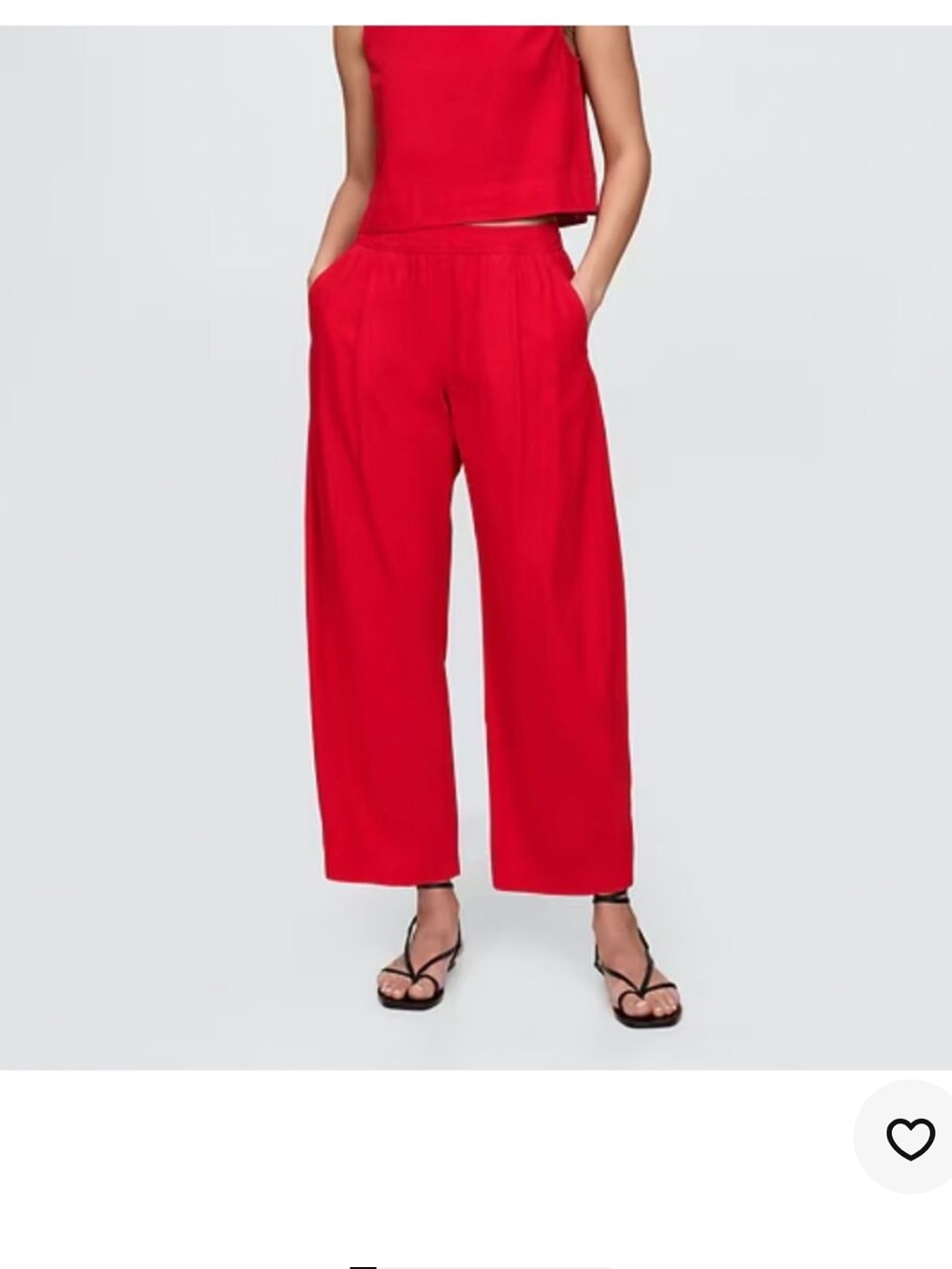 GAP Mid Rise Linen-Blend Easy Pull-On Barrel Pants Size small tall Orig. $80
